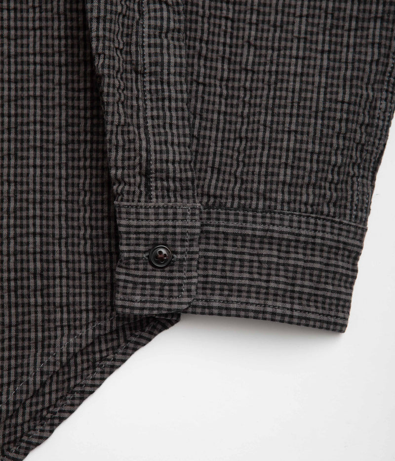 Gramicci OG Seersucker Canyon Shirt in Deep Grey Garment Dyed