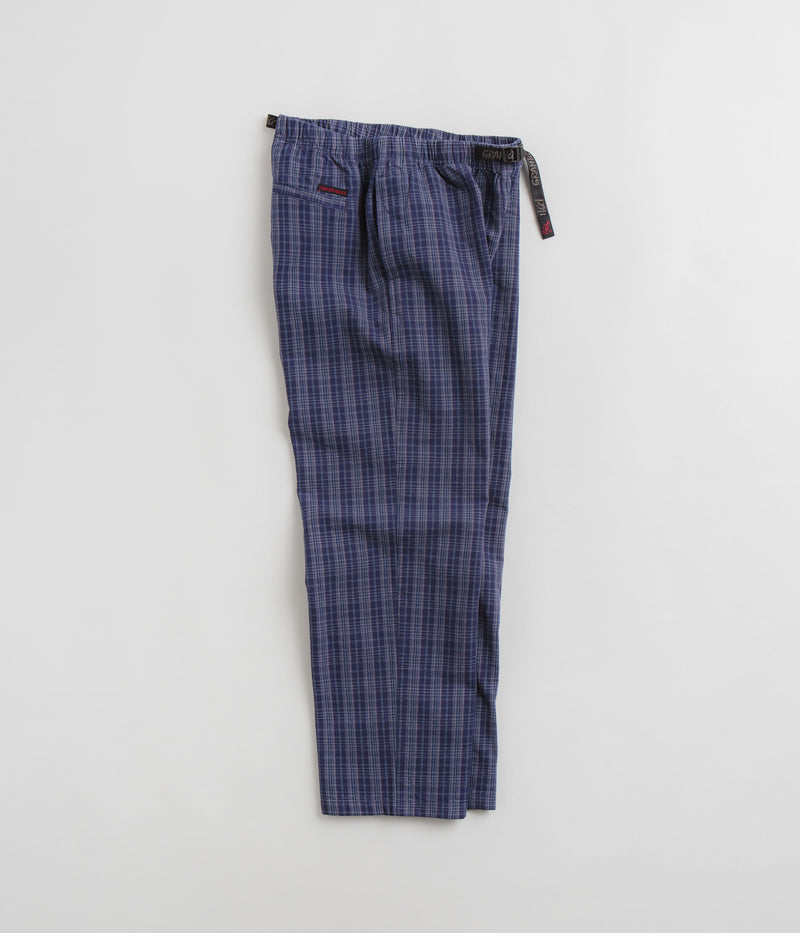 Gramicci OG Yarn Dye Dobby Plaid Jam Pants in Deep Twilight