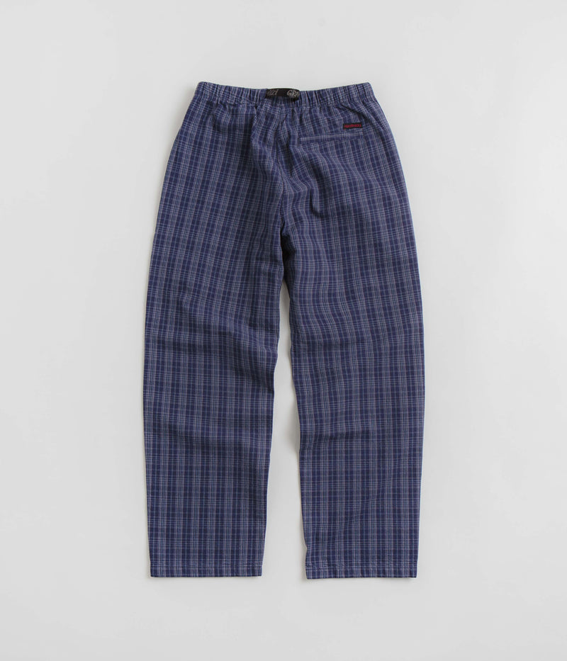 Gramicci OG Yarn Dye Dobby Plaid Jam Pants in Deep Twilight