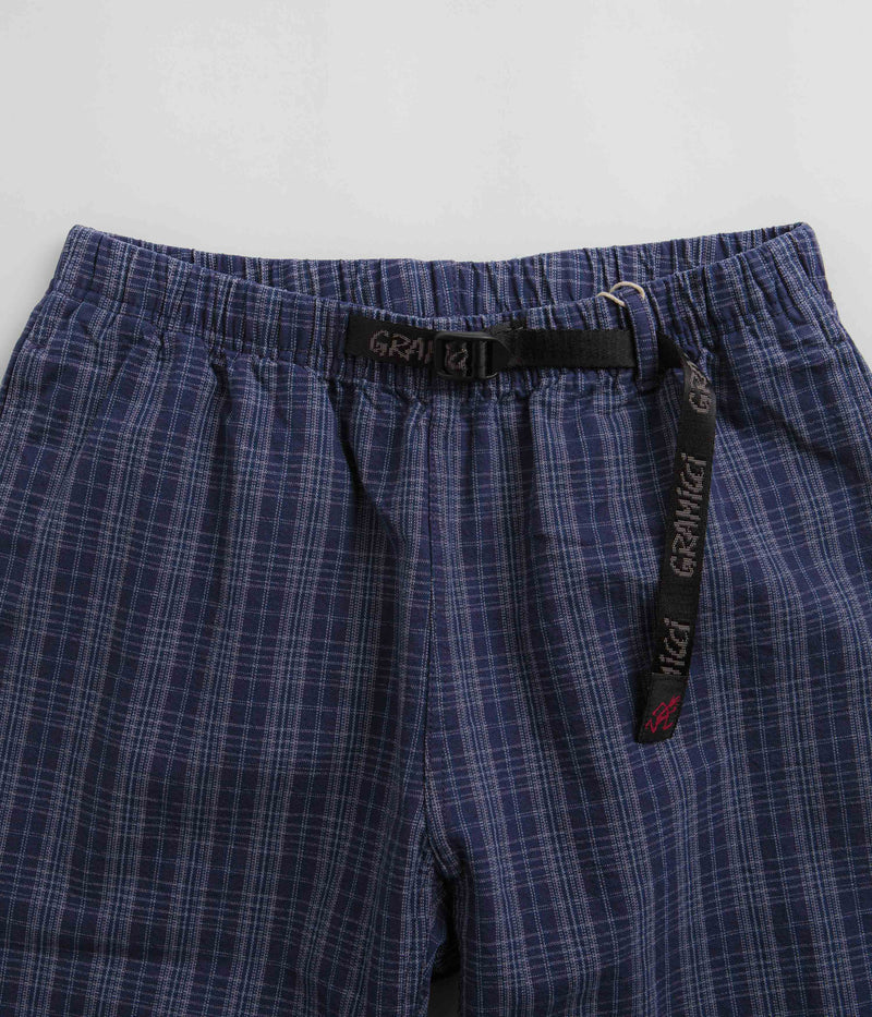 Gramicci OG Yarn Dye Dobby Plaid Jam Pants in Deep Twilight