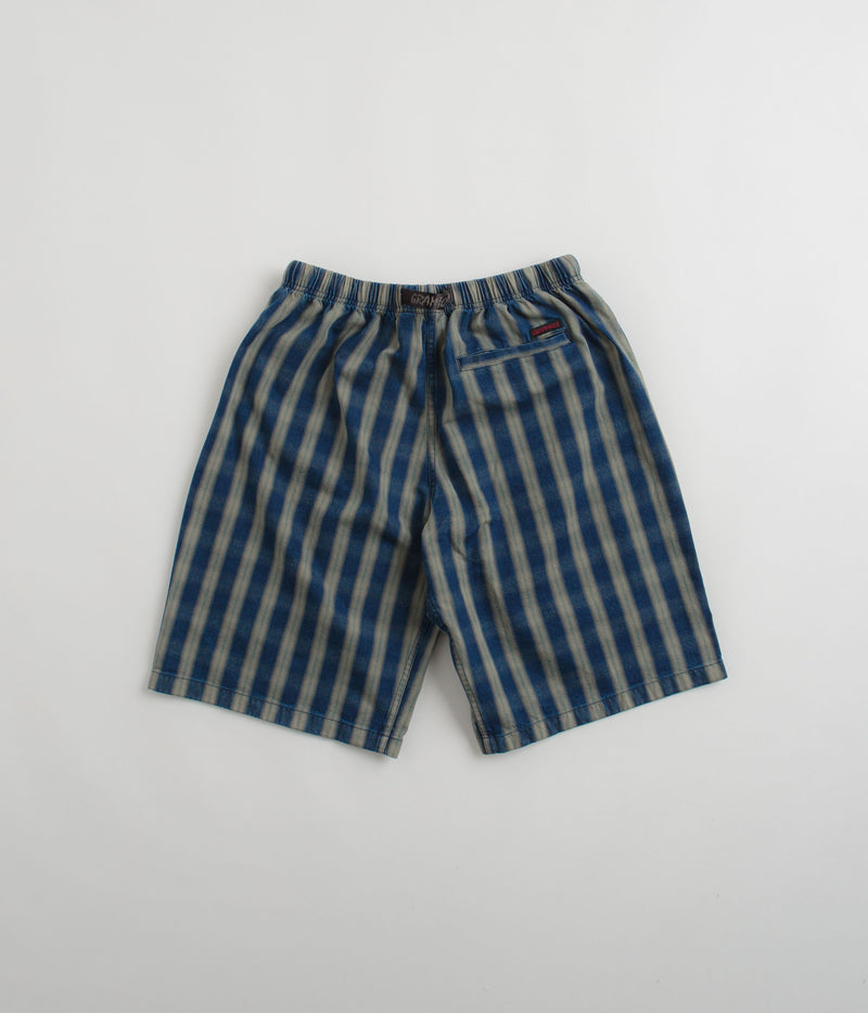 Gramicci OG Yarn Dye Shadow Plaid Jam Shorts in Blue
