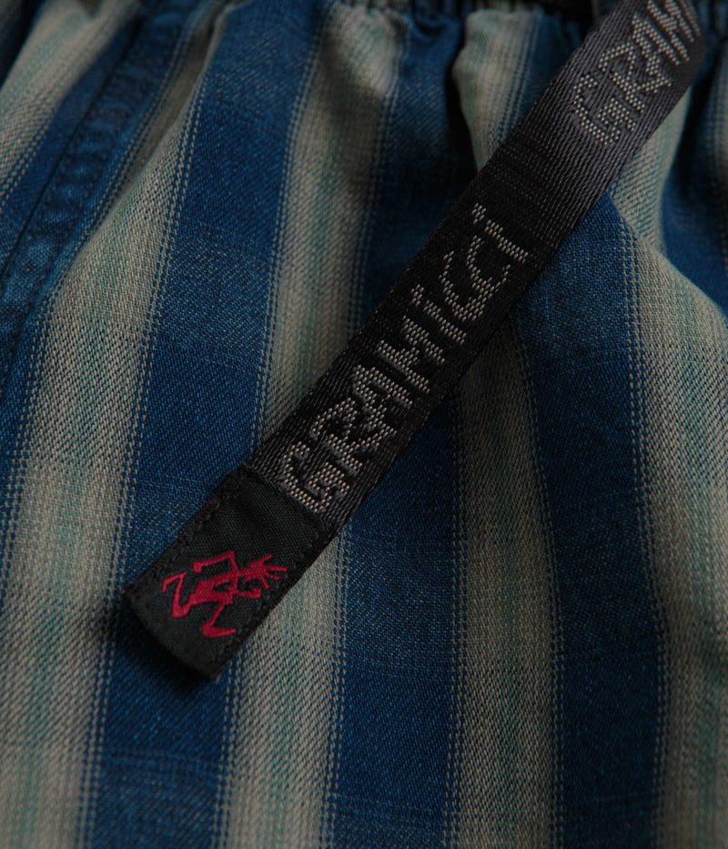 Gramicci OG Yarn Dye Shadow Plaid Jam Shorts in Blue