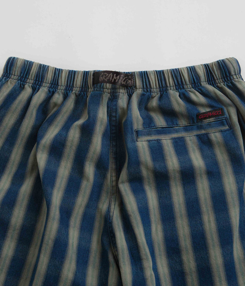 Gramicci OG Yarn Dye Shadow Plaid Jam Shorts in Blue