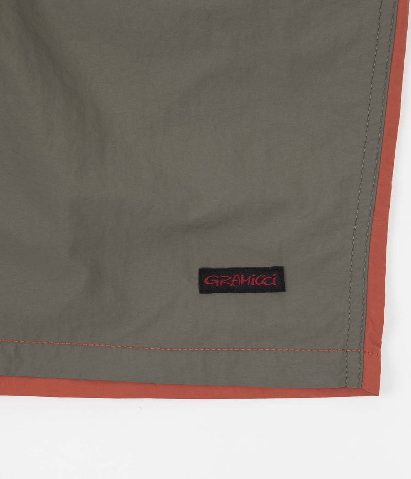 Gramicci Shell Packable Shorts in Terra Cotta and Ash Olive