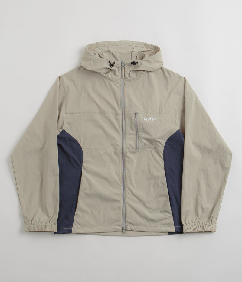 Gramicci Softshell Nylon Hooded Jacket in Stone Grey