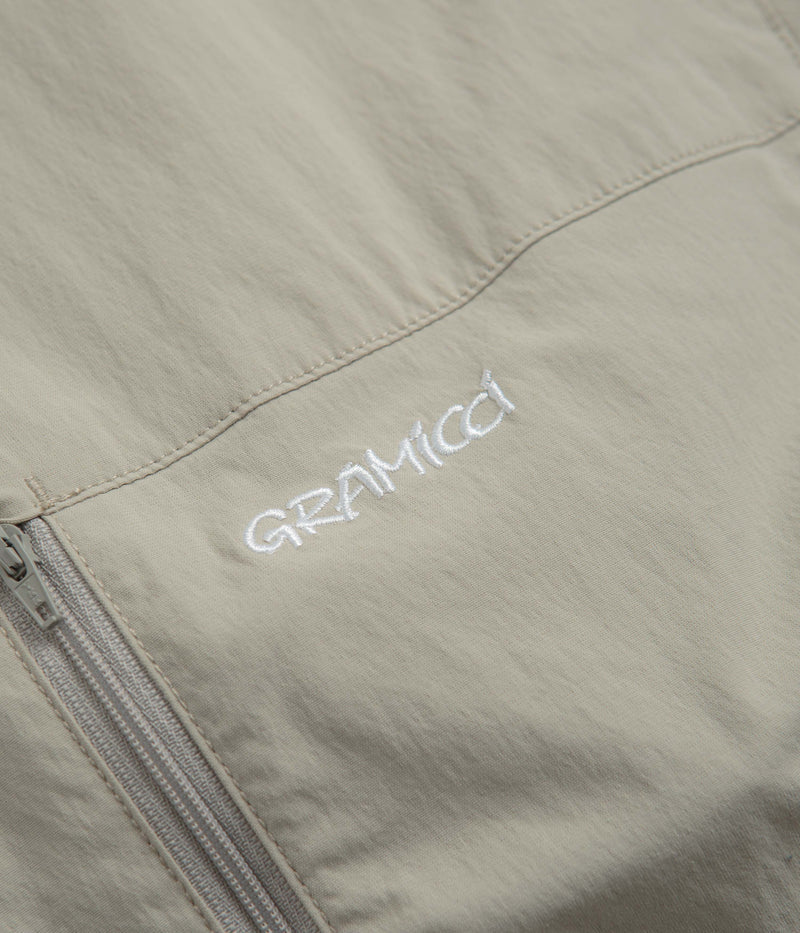 Gramicci Softshell Nylon Hooded Jacket in Stone Grey