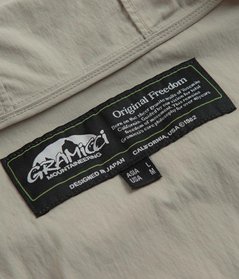 Gramicci Softshell Nylon Hooded Jacket in Stone Grey