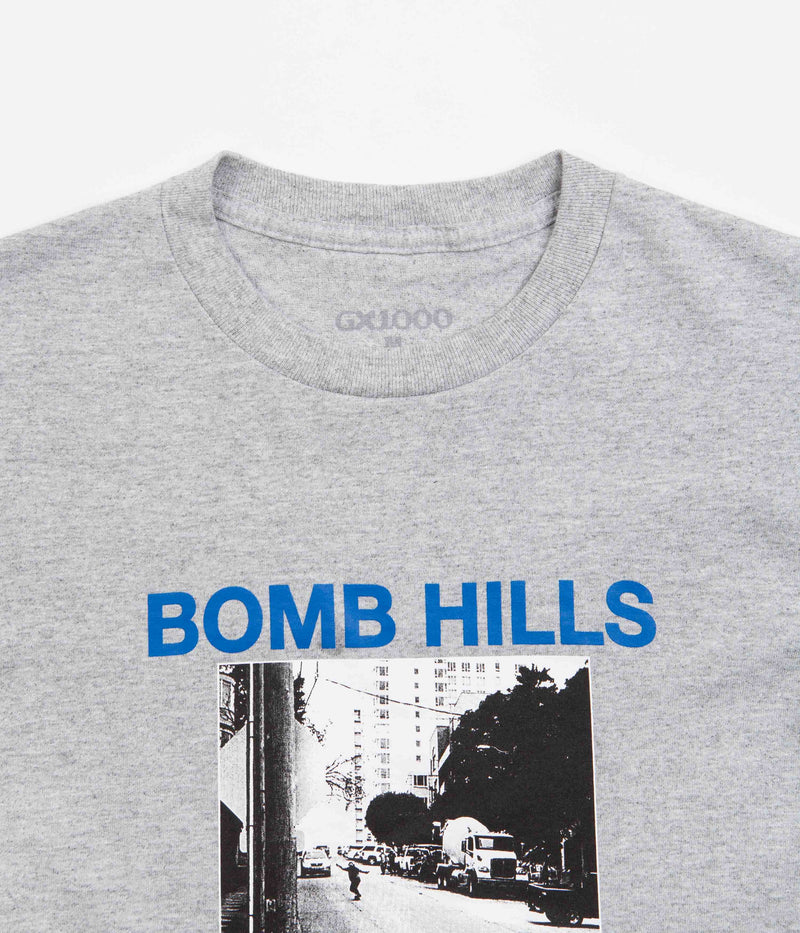 GX1000 Bomb Hills Not Countries T-Shirt in Sports Grey