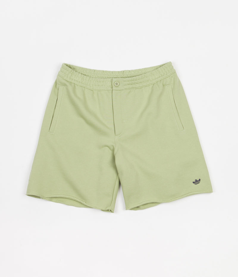 Adidas Heavyweight Shmoofoil Shorts in Magic Lime and Shadow Navy