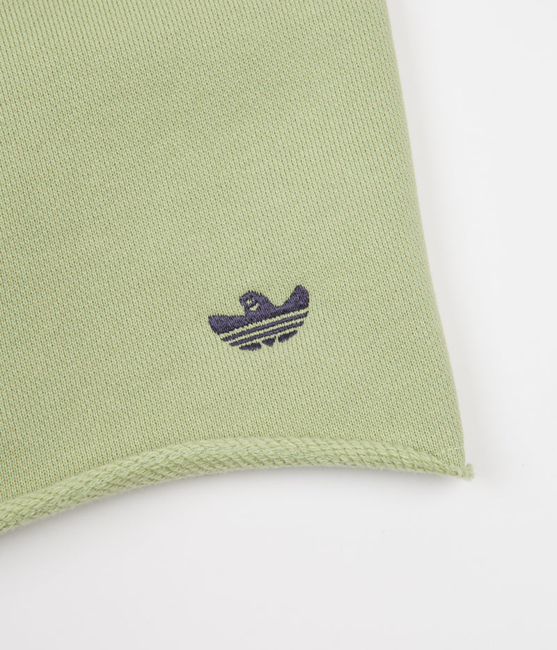 Adidas Heavyweight Shmoofoil Shorts in Magic Lime and Shadow Navy