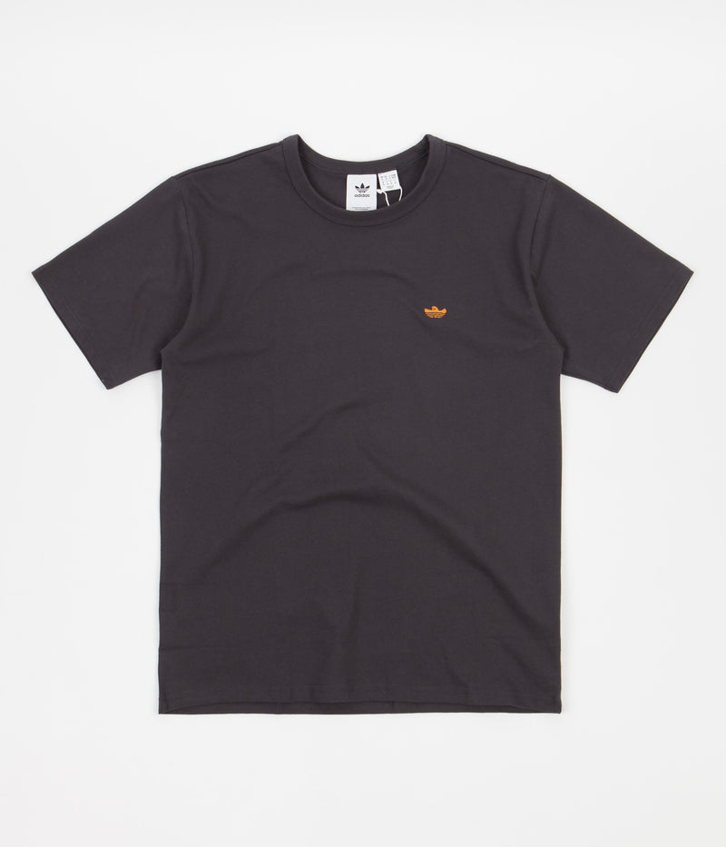 Adidas Heavyweight Shmoofoil T-Shirt in Carbon and Focus Orange