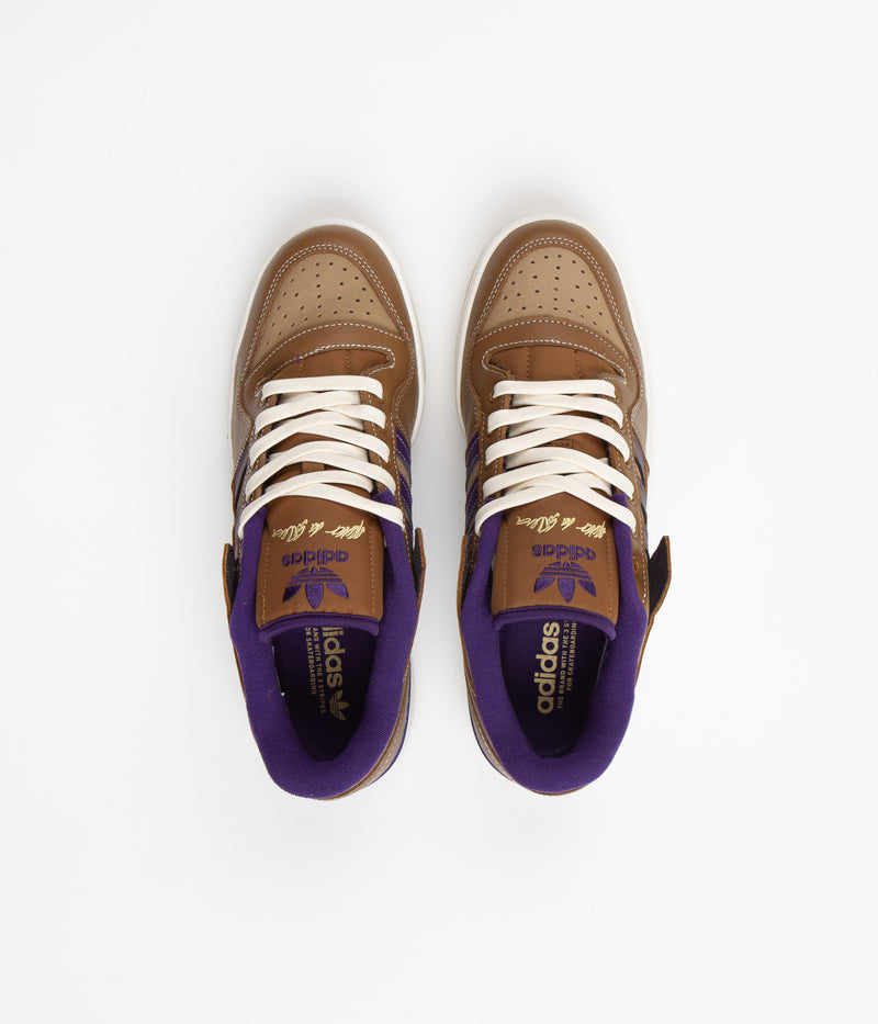 Adidas Heitor Forum 84 Low ADV Shoes in Wild Brown and Cardboard / Dark Brown