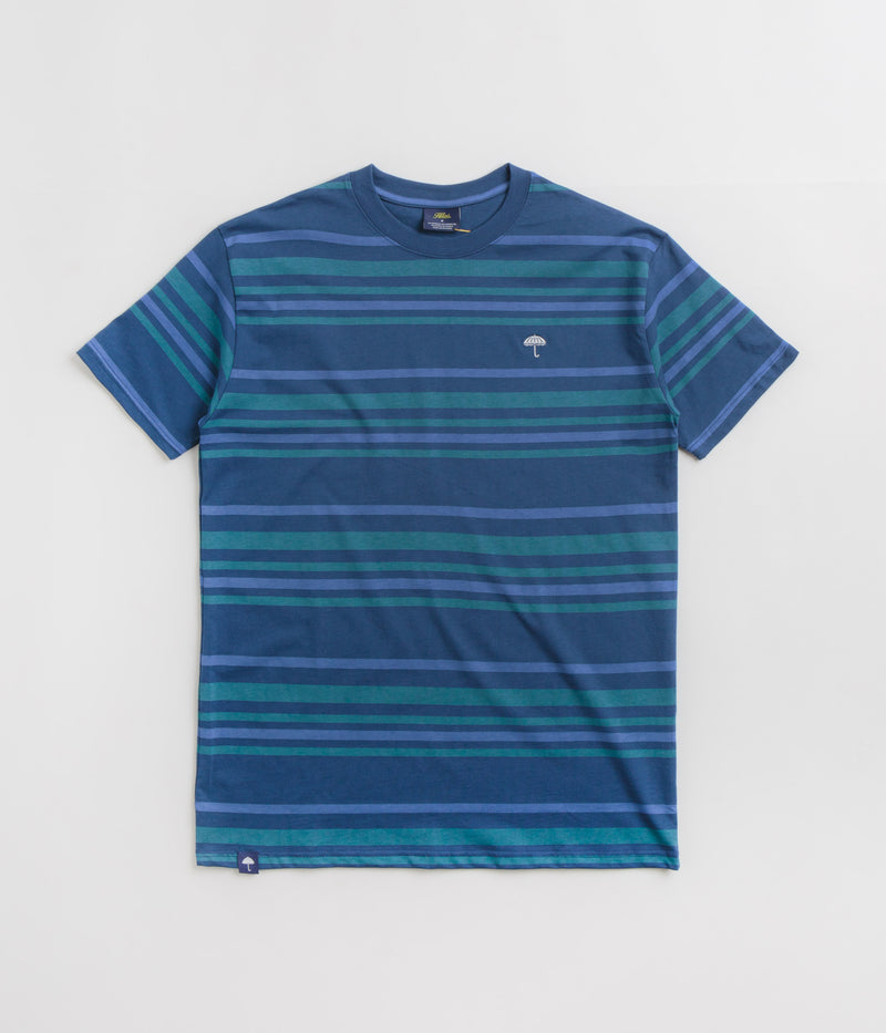 Helas Bandes T-Shirt in Teal Blue
