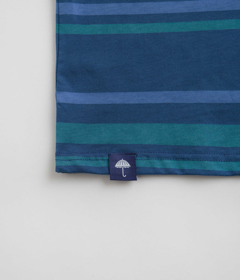 Helas Bandes T-Shirt in Teal Blue