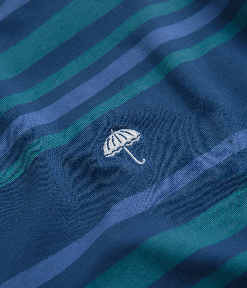 Helas Bandes T-Shirt in Teal Blue