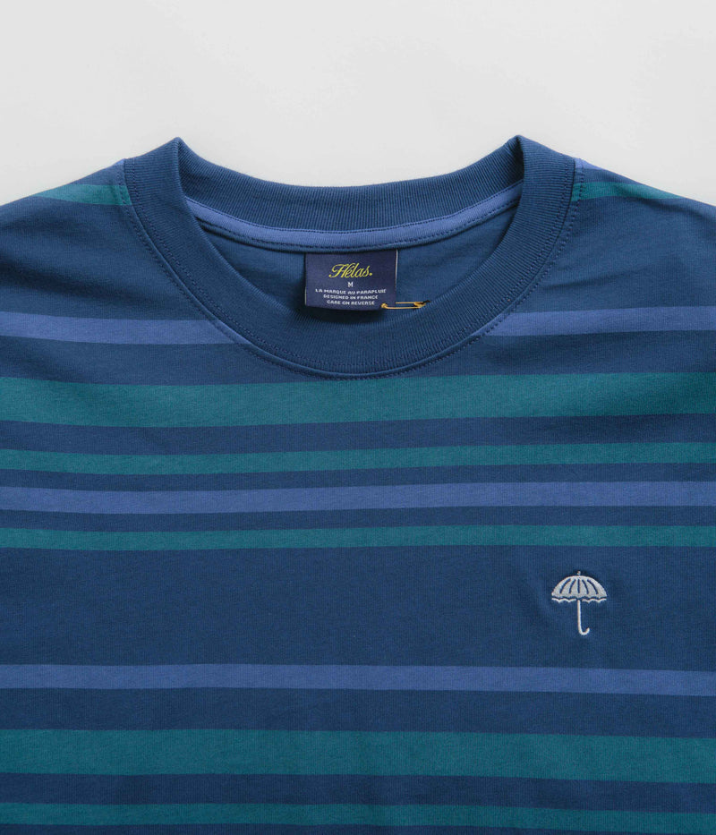 Helas Bandes T-Shirt in Teal Blue