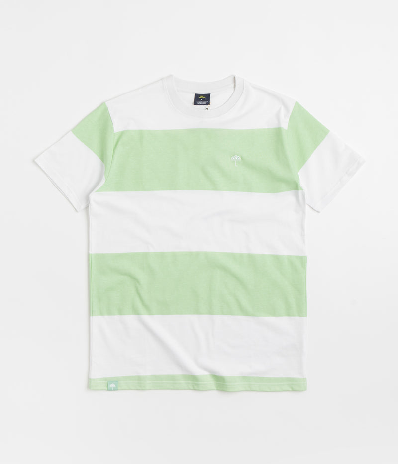 Helas Bateau T-Shirt in White and Pastel Green