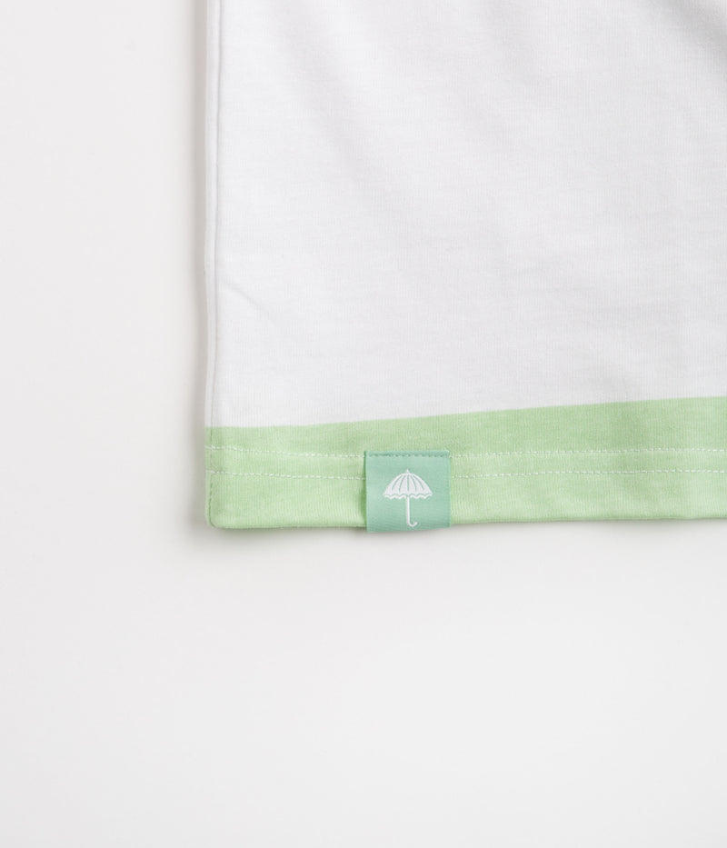 Helas Bateau T-Shirt in White and Pastel Green