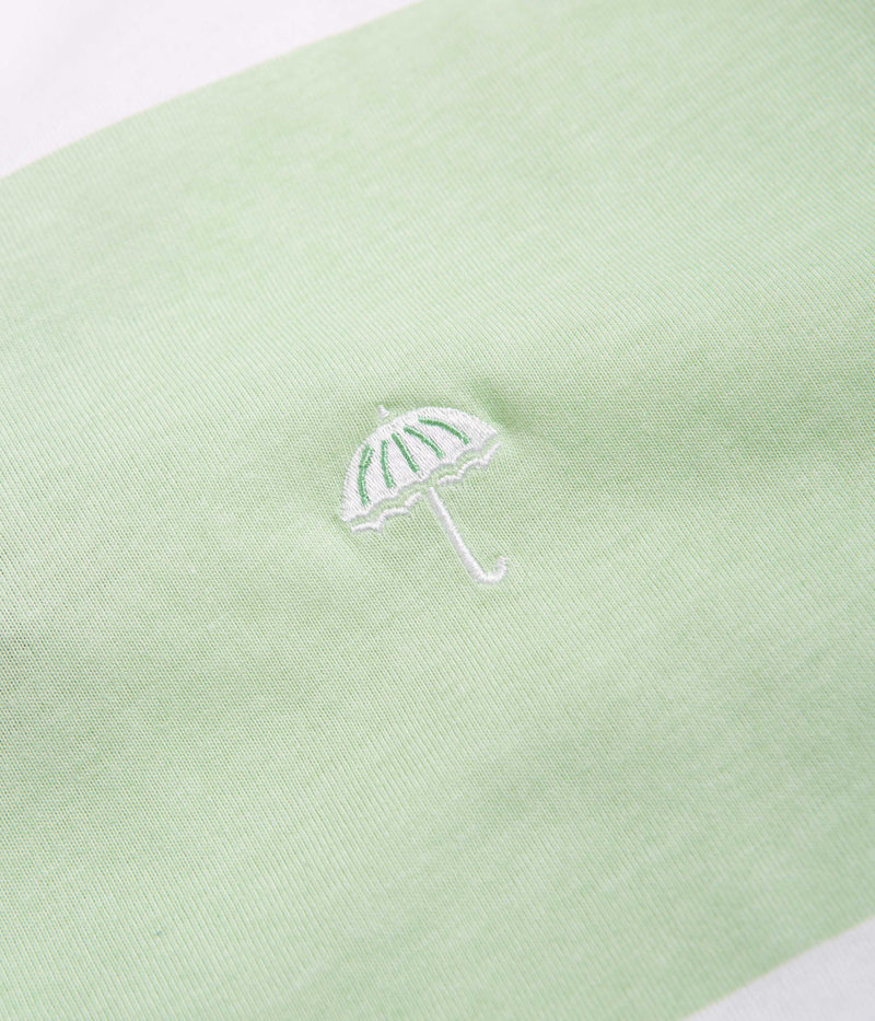 Helas Bateau T-Shirt in White and Pastel Green