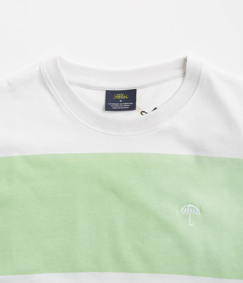 Helas Bateau T-Shirt in White and Pastel Green