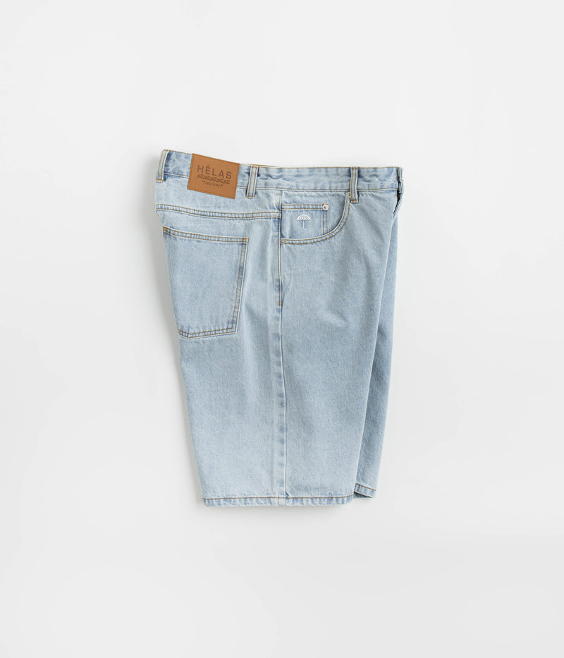 Helas Classic Denim Shorts in Washed Light Blue