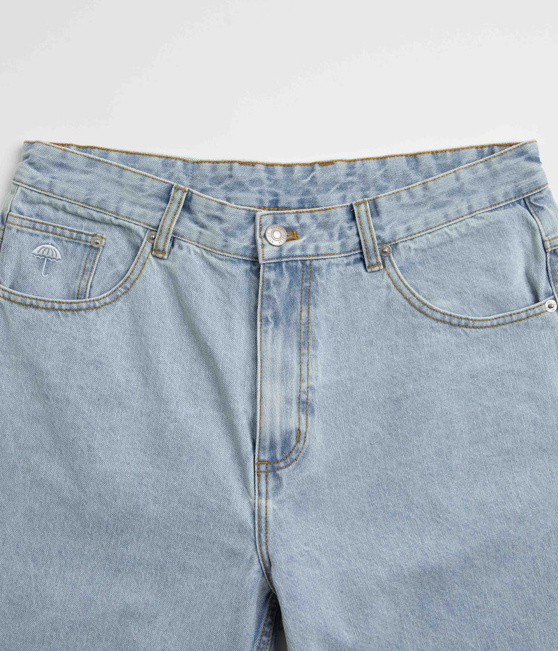 Helas Classic Denim Shorts in Washed Light Blue