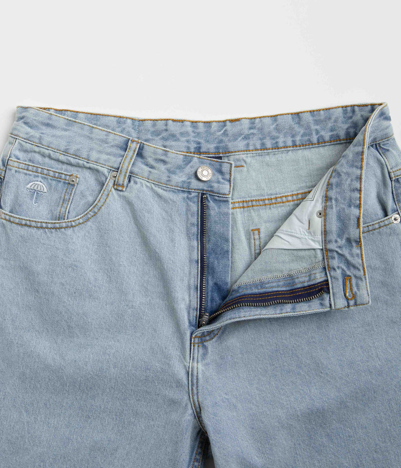 Helas Classic Denim Shorts in Washed Light Blue