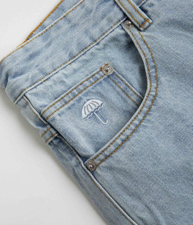 Helas Classic Denim Shorts in Washed Light Blue