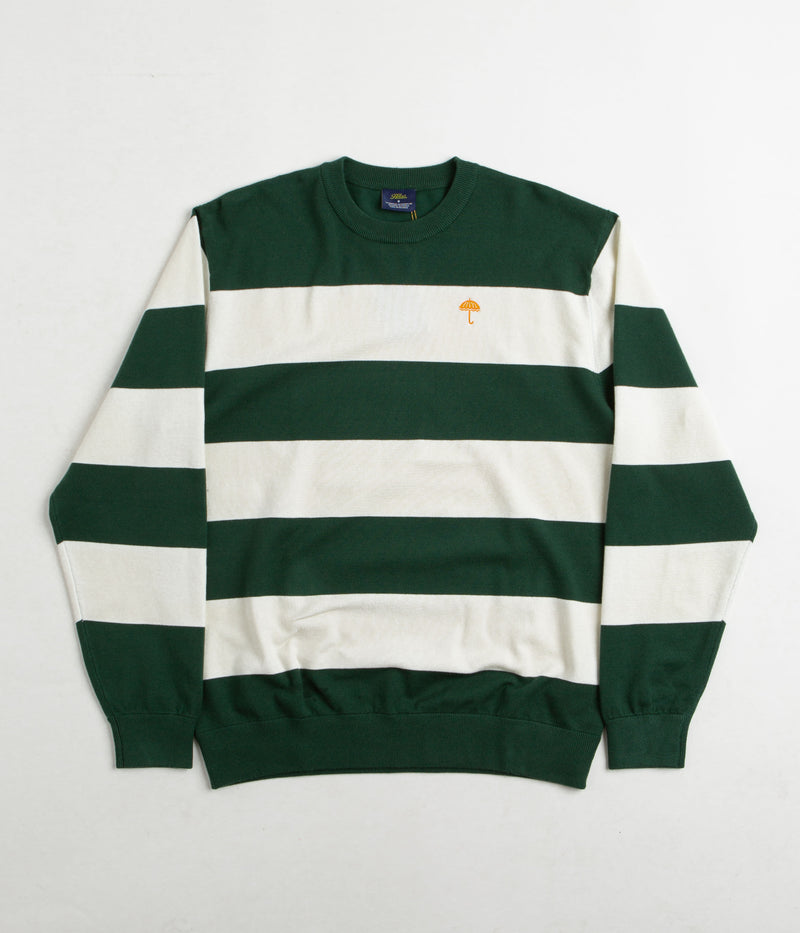 Helas Groove Crewneck Sweatshirt in White and Green