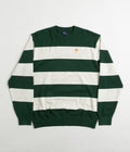 Helas Groove Crewneck Sweatshirt in White and Green