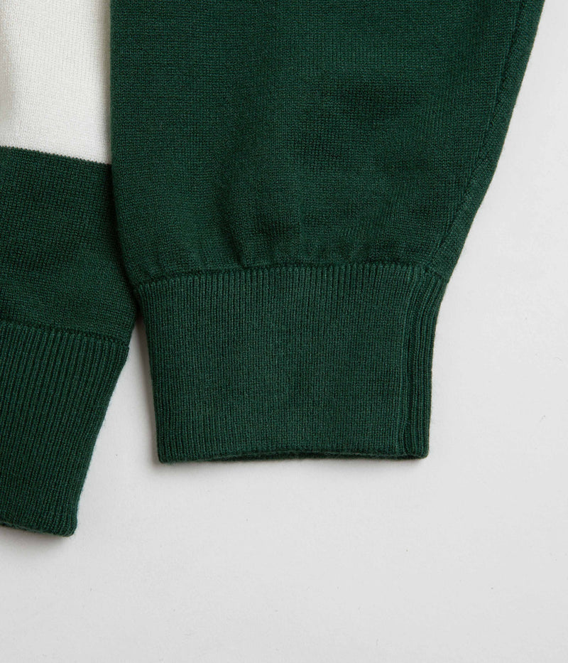 Helas Groove Crewneck Sweatshirt in White and Green