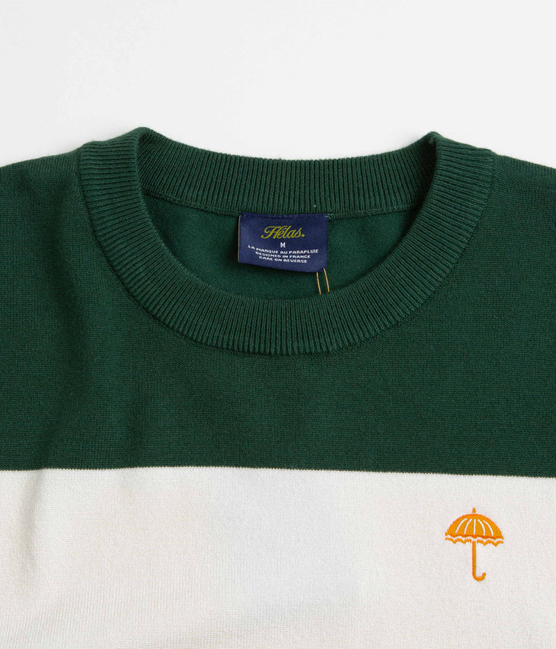 Helas Groove Crewneck Sweatshirt in White and Green