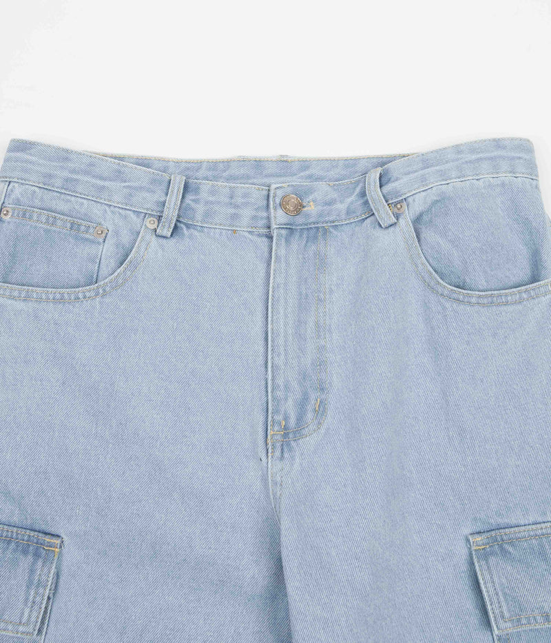 Helas Poke Denim Shorts in Blue
