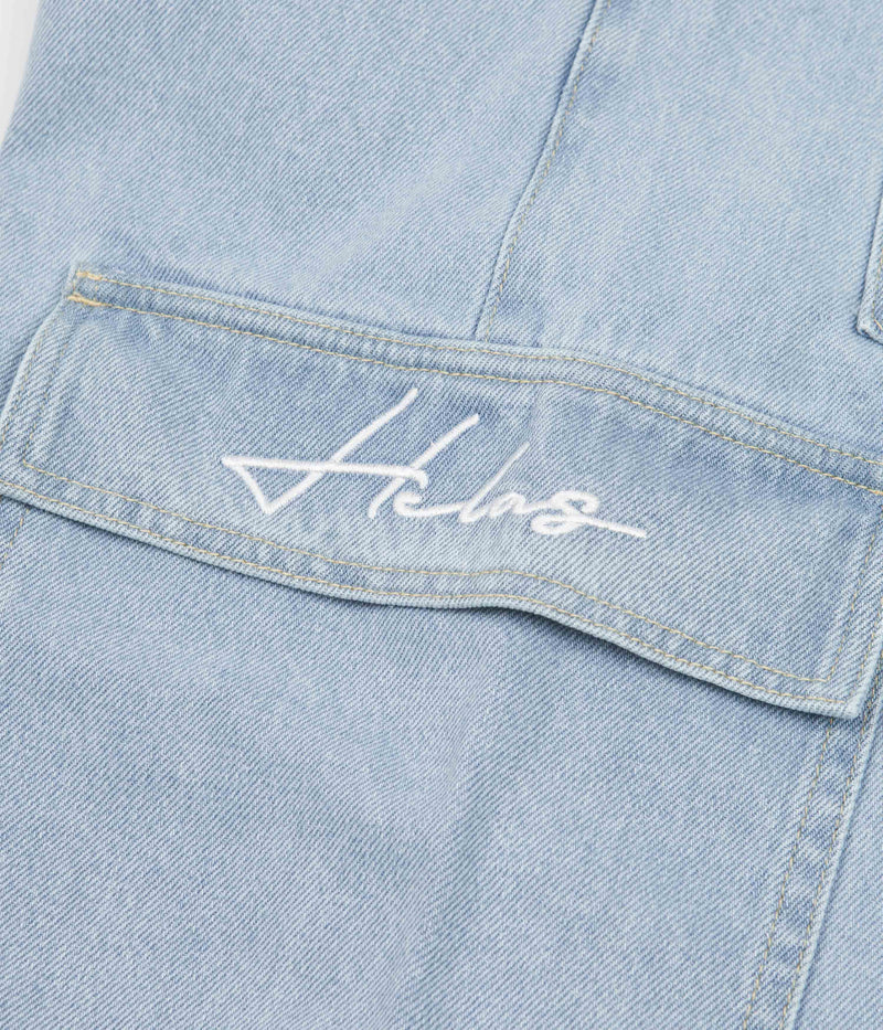 Helas Poke Denim Shorts in Blue