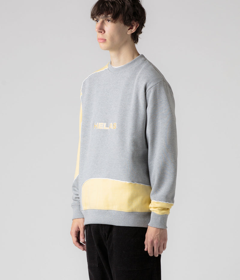 Helas Round Crewneck Sweatshirt in Heather Grey