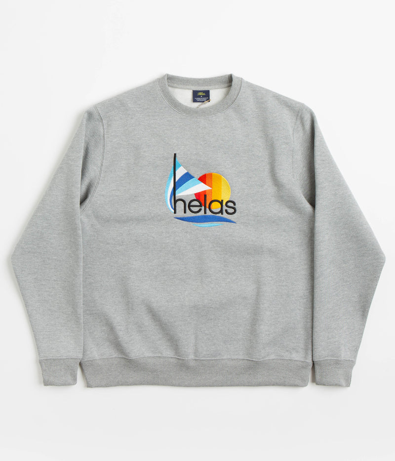 Helas Sail Crewneck Sweatshirt in Heather Grey