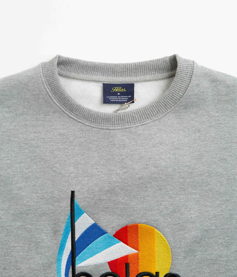 Helas Sail Crewneck Sweatshirt in Heather Grey