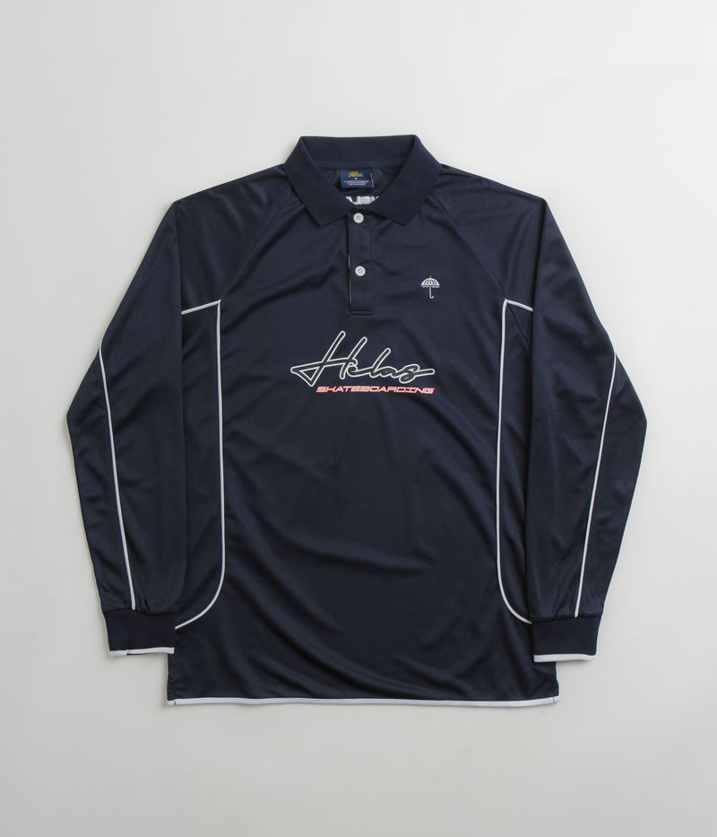 Helas Skateboarding Jersey Polo Shirt in Navy