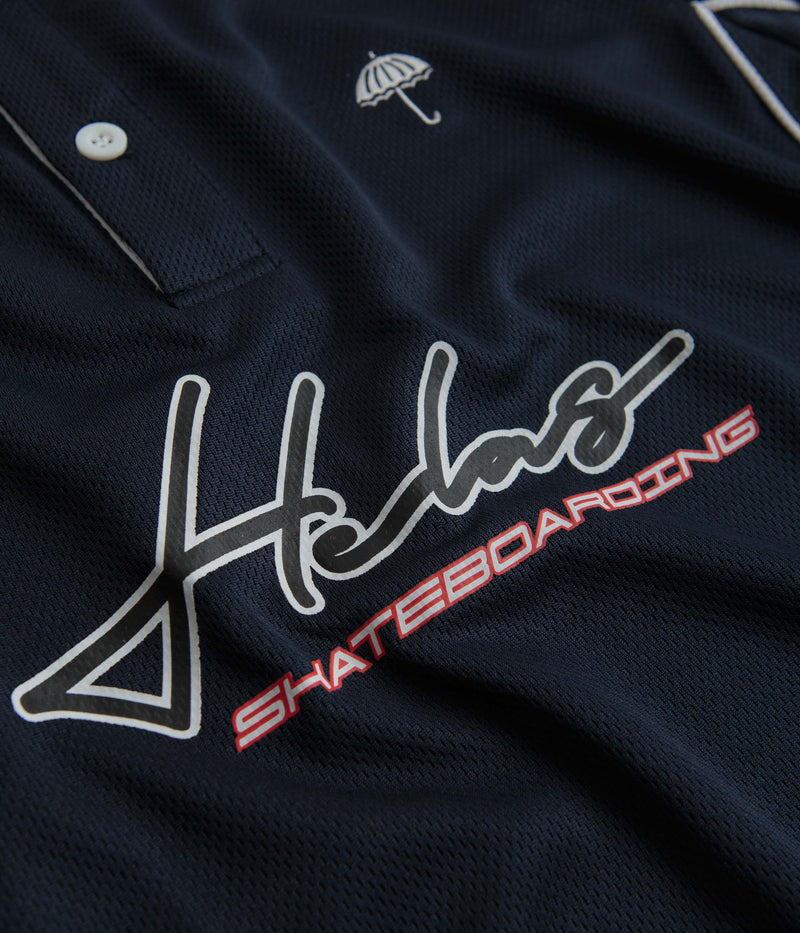 Helas Skateboarding Jersey Polo Shirt in Navy
