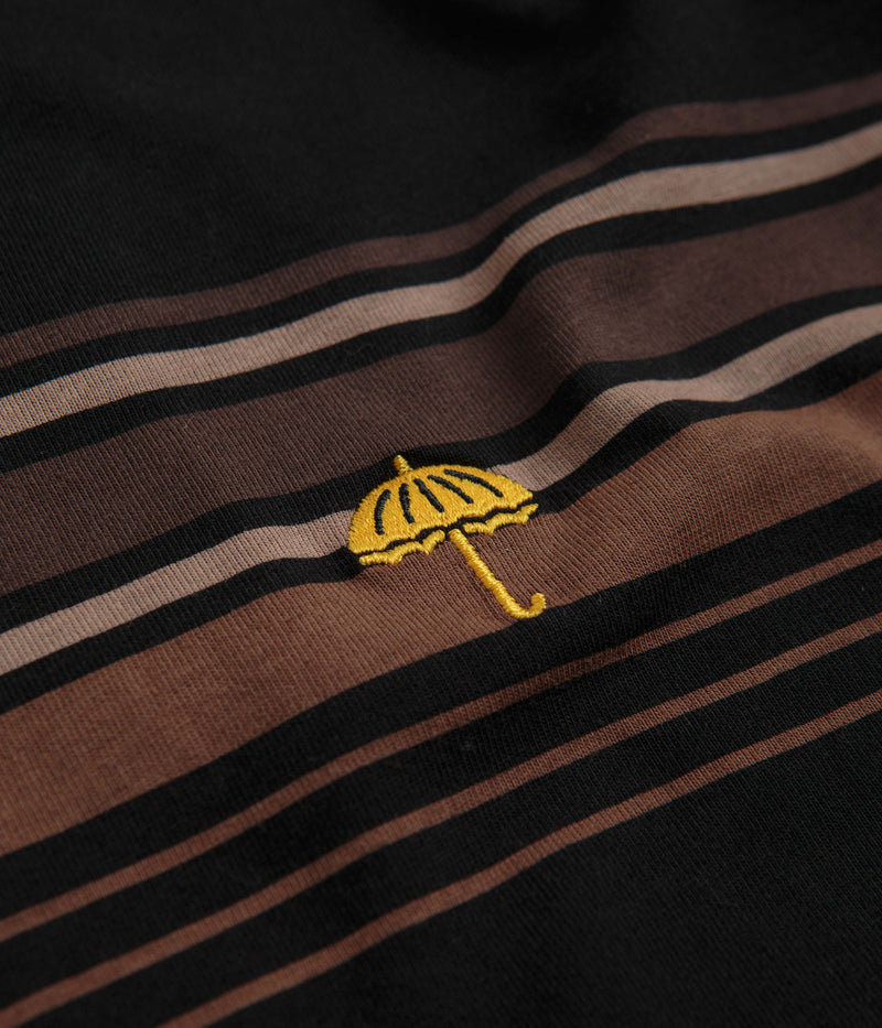 Helas Strip Long Sleeve T-Shirt in Black and Brown