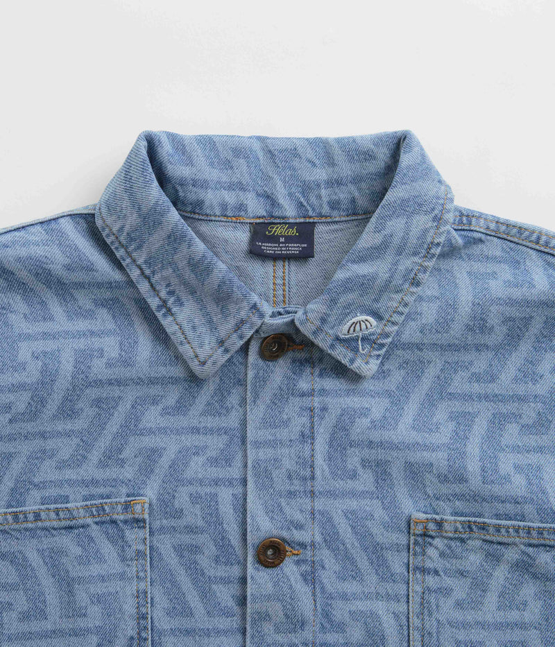 Helas Wave Denim Jacket in Light Blue
