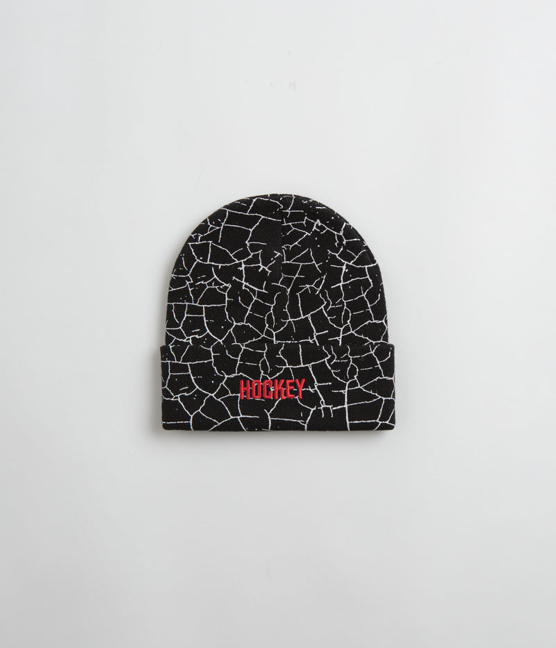 Hockey Crackle Beanie in Black