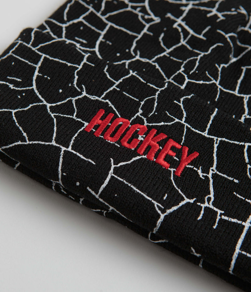 Hockey Crackle Beanie in Black