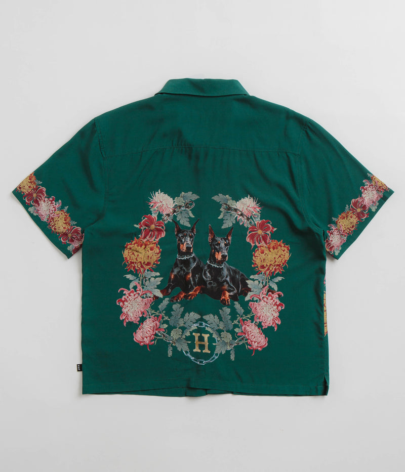 HUF Best Boys Resort Short Sleeve Shirt in Pine