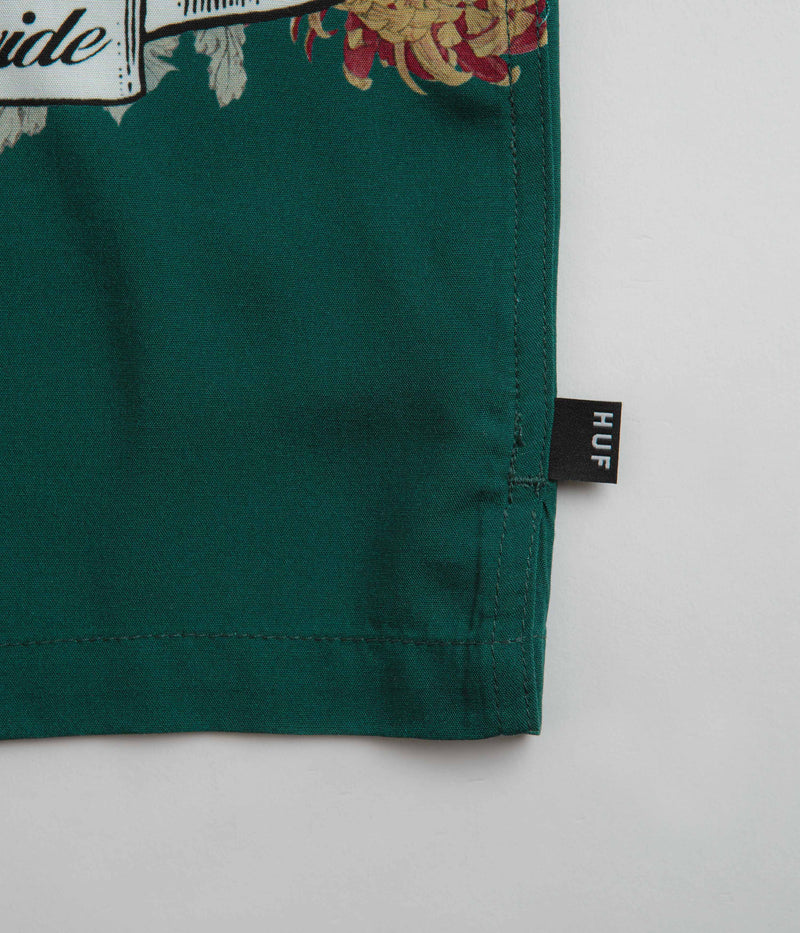 HUF Best Boys Resort Short Sleeve Shirt in Pine
