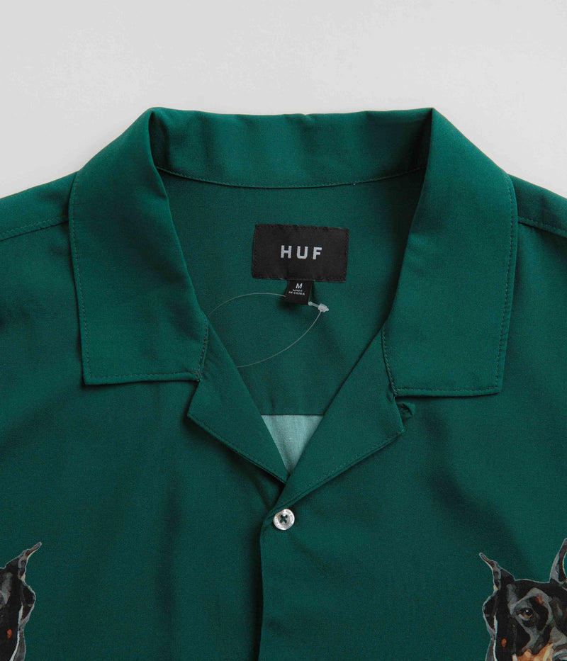HUF Best Boys Resort Short Sleeve Shirt in Pine