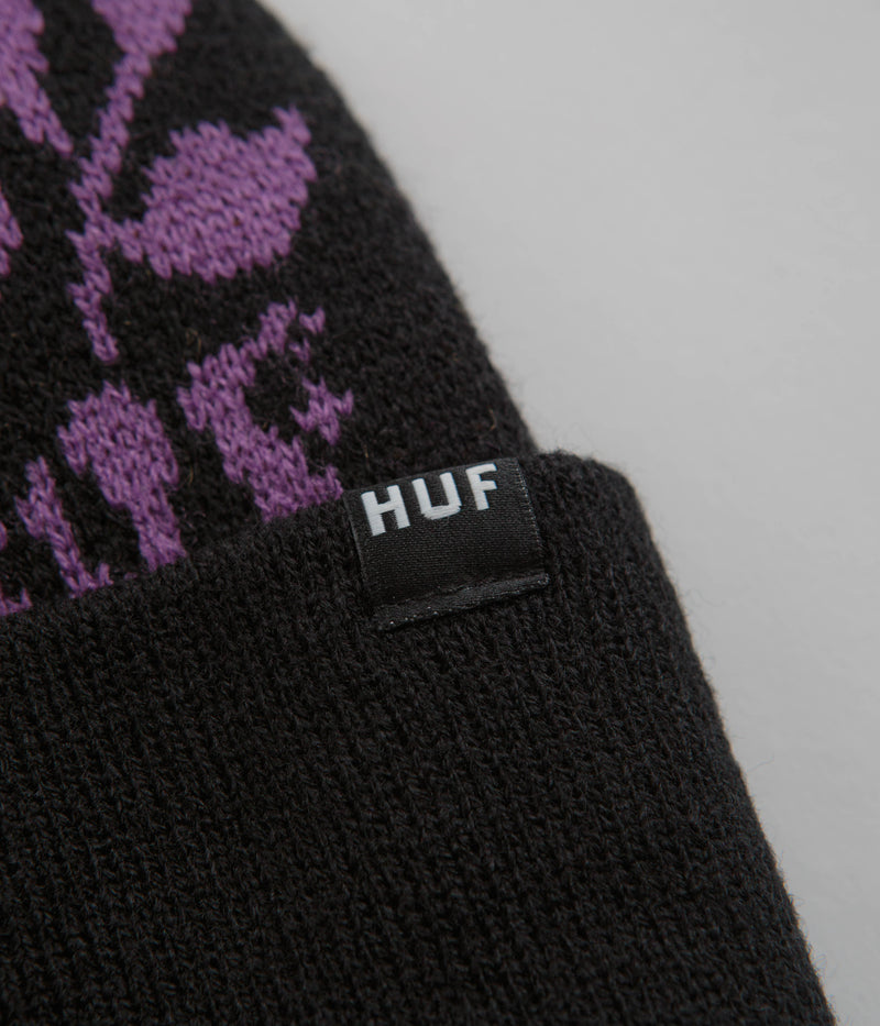 HUF Blossom Beanie in Black