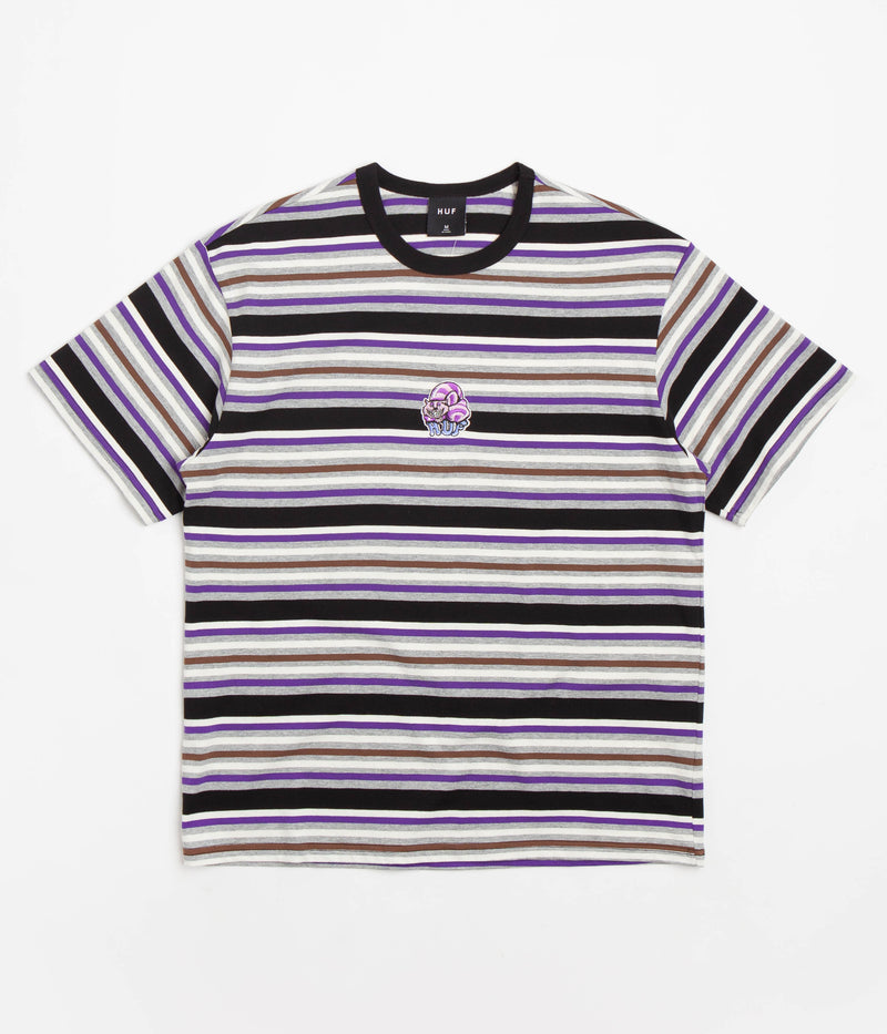 HUF Cheshire Stripe Knit T-Shirt in Black