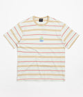 HUF Cheshire Stripe Knit T-Shirt in Cream