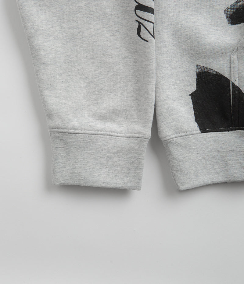 HUF Endless Waltz Split Zip Hoodie in Heather Grey